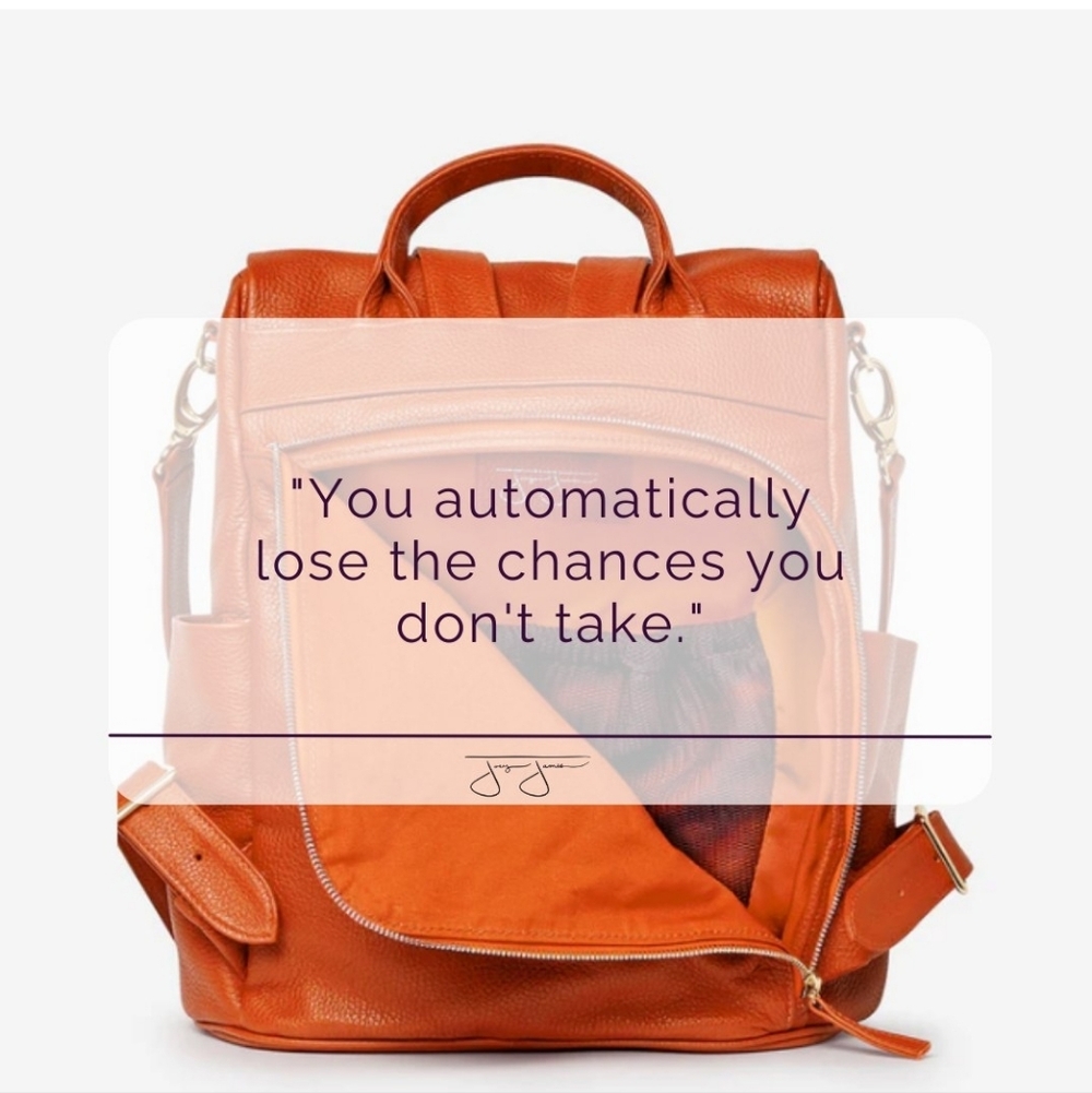 Luxe Orange Leather Convertible Backpack